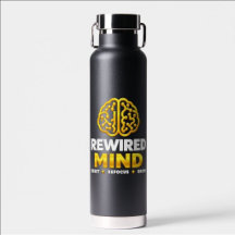 Bouteille d'eau Logo Rewired Mind - Isolée Noire