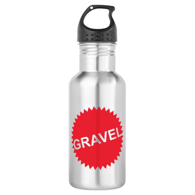 Bouteille D'eau Logo rouge Gravel Cycling (Devant)