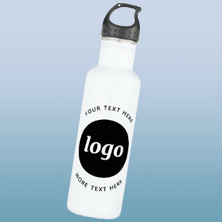 Bouteille D'eau Logo Simple Avec Entreprise Texte