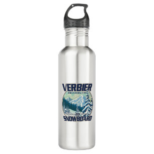Bouteille D'eau Logo Verbier Suisse Snowboard