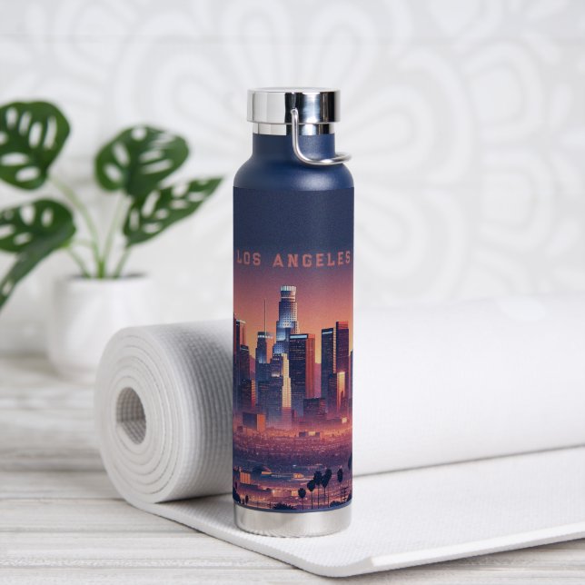 Bouteille D'eau Los Angeles Skyline (Yoga (pivoté))