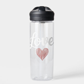 Bouteille D'eau Love Heart Minimal Typography Romantic Design
