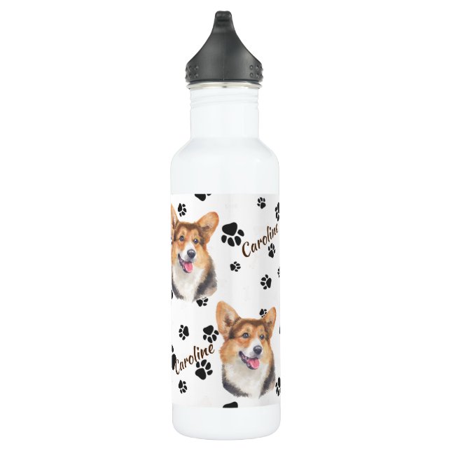 Bouteille D'eau Love My Cardigan Welsh Corgi Pawprint (Droite)