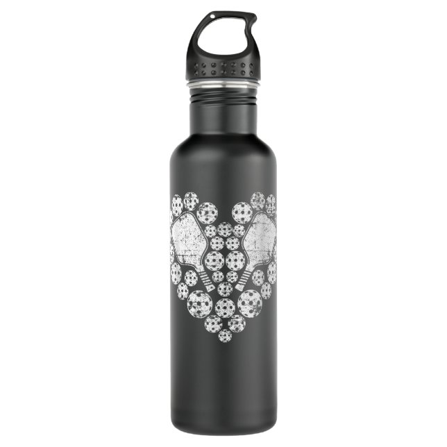 Bouteille D'eau Love Pickleball Heart Valentine's Day Gift for Her (Devant)