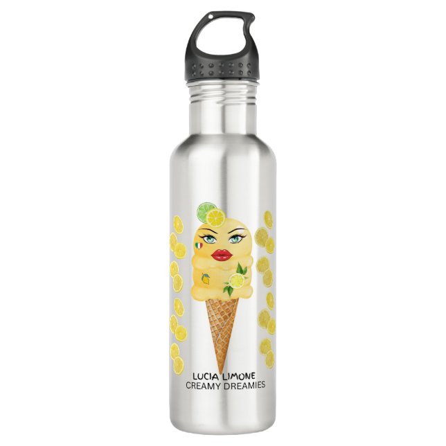 Bouteille D'eau Lucia Limone Water Bottle Creamy Dreamies (Devant)