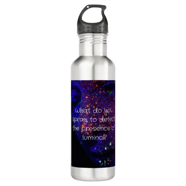 Bouteille D'eau Luminol drôle (Devant)