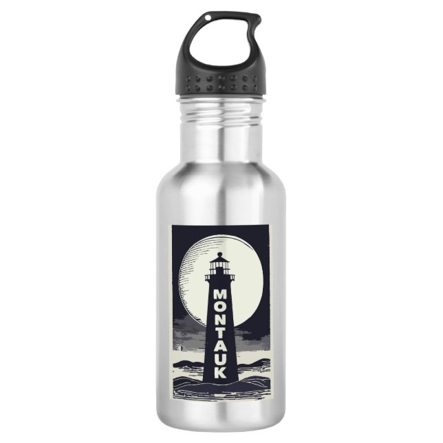 Bouteille D'eau Lune du phare de Montauk Point (Devant)