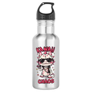 Bouteille D'eau Lunettes de soleil Kawaii Chaos Cool Axolotl CuirV