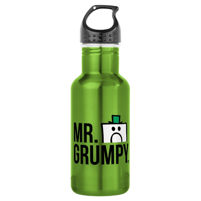 Bouteille D'eau M. Grumpy | Tête de regard sur le nom (Devant)