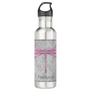 Bouteille D'eau Magenta Dragonfly Damas