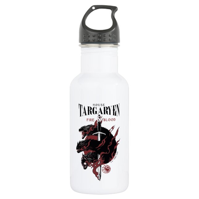 Bouteille D'eau Maison Targaryen - Feu et Sang (Devant)