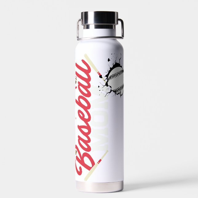 Bouteille D'eau Maman du baseball (Arrière)
