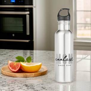 Bouteille D'eau Maman la plus cool depuis 20XX Moderne Simple Prep