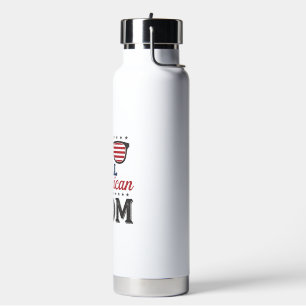 Bouteille D'eau Maman tout à fait américaine Design de t-shirt vin