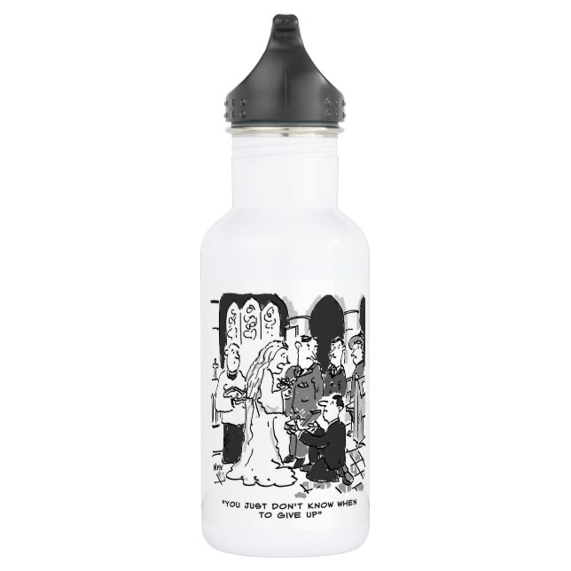 Bouteille D'eau Man Essaie de proposer à Mariée à un Mariage - Drô (Droite)