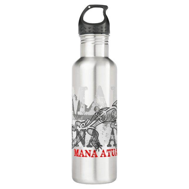 Bouteille D'eau Mana Atua - puissance des dieux - blanc (Devant)