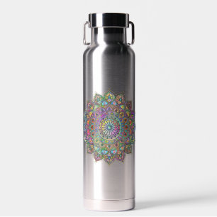 Bouteille D'eau Mandala coloré chic de style indien 1