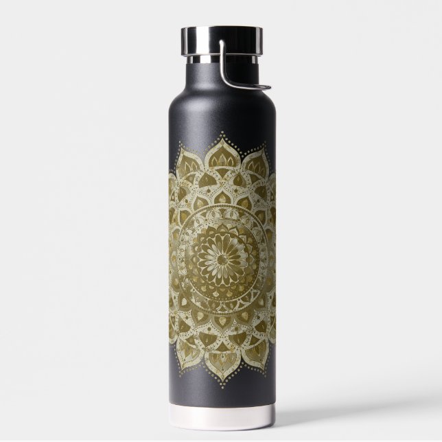 Bouteille D'eau Mandala coloré chic de style indien 4 (Gauche)