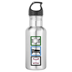 Bouteille D'eau Mangez le base-ball de sommeil