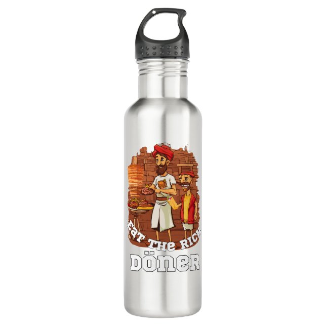 Bouteille D'eau Mangez Le Riche Doner Döner (Devant)