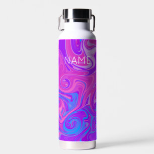 Bouteille D'eau Marbre peint rose Fils NOM Art Abstrait