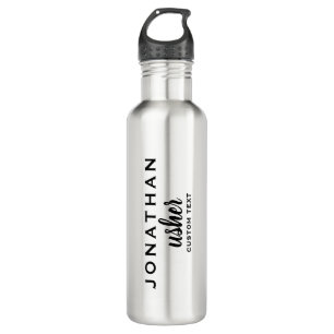 Bouteille D'eau Mariage personnalisé Usher Favoriser Monogramme mo