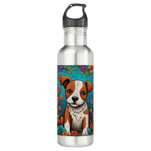 Bouteille D'eau Marionnette mignonne avec Fleurs d'Art folklorique