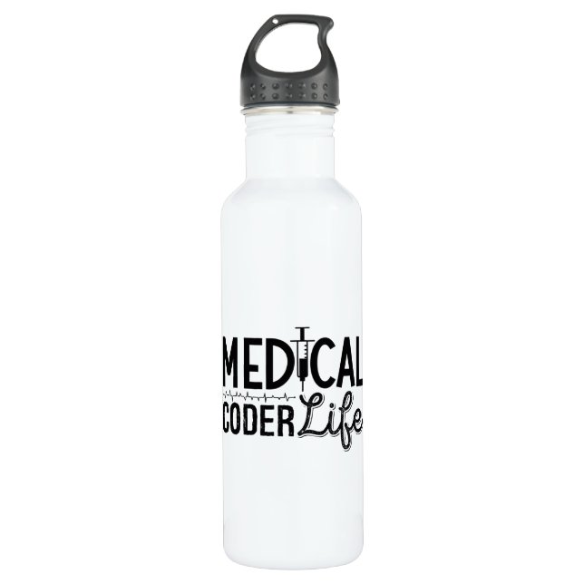 Bouteille D'eau Medical Coder Life Assistant ICD Programmer Coding (Devant)