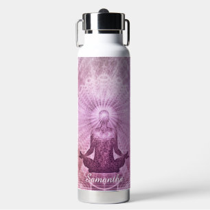 Bouteille D'eau Méditation zen violet personnalisé