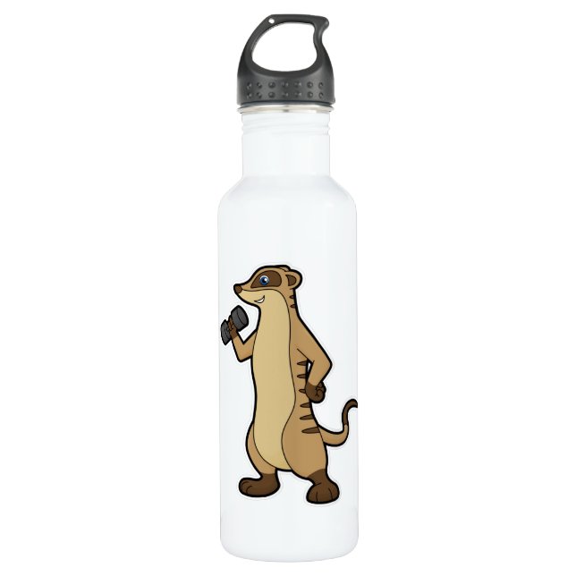 Bouteille D'eau Meerkat à l'entraînement Force avec Dumbbell (Devant)
