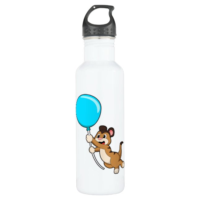 Bouteille D'eau Meerkat avec ballon (Devant)