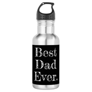 Bouteille D'eau Meilleur Papa De Tous Les Temps Typographie Dessin
