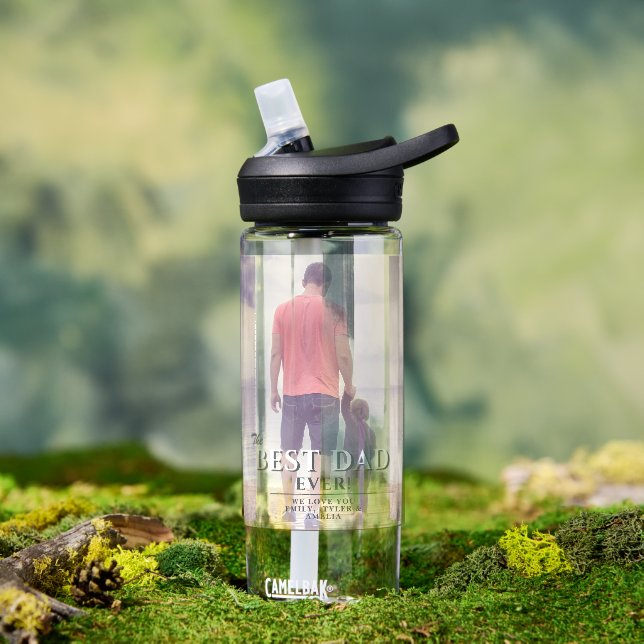 Bouteille D'eau Meilleur papa jamais Typographie Père pleine photo (Extérieur)