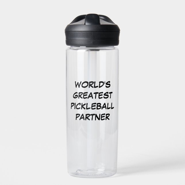 Bouteille D'eau Meilleur partenaire de Pickleball du monde (Extérieur)