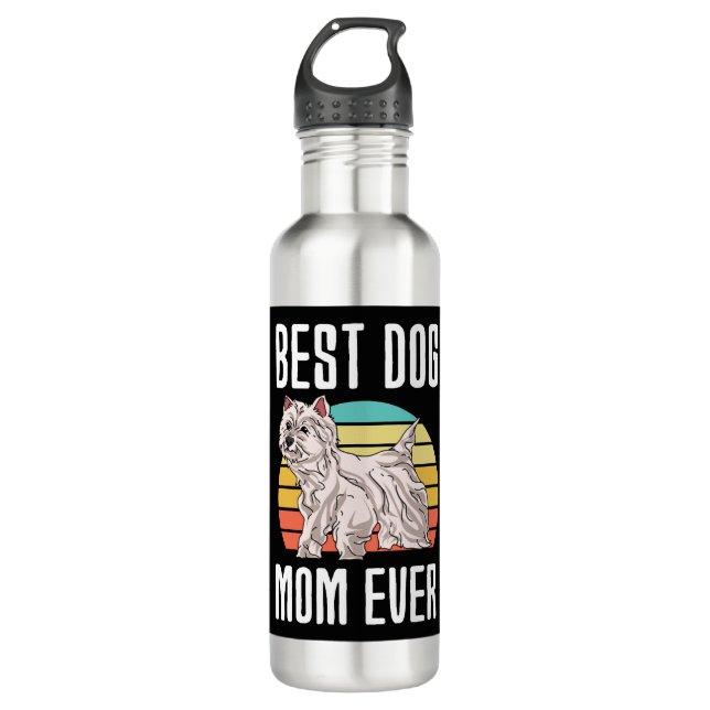 Bouteille D'eau Meilleure maman chien Ever West Highland White Ter (Devant)