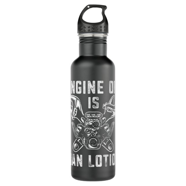 Bouteille D'eau Mens Car Lover Moteur Huile Est Homme Lotion Funny (Devant)