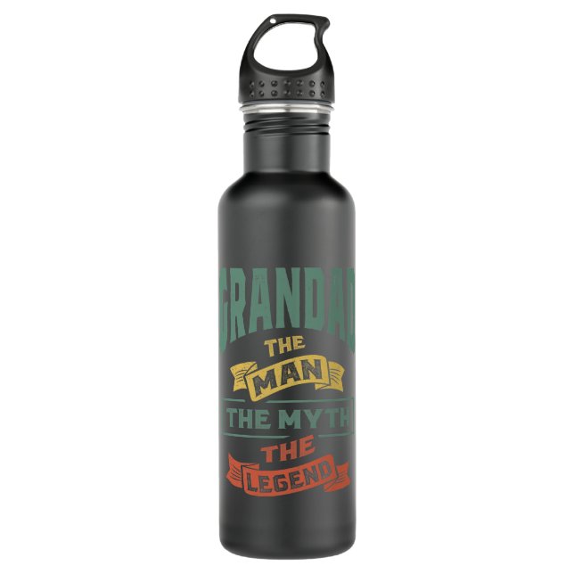 Bouteille D'eau Mens Grandad La Légende Grand-Père Cadeau (Devant)