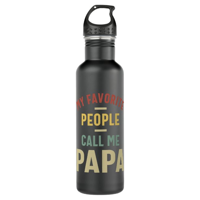 Bouteille D'eau Mens Mes Favoris Appelez-Moi Papa Cadeau (Devant)