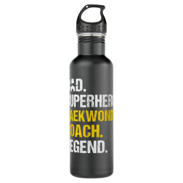 Bouteille D'eau Mens Papa Superhero Taekwondo Coach Funny Taekwond (Devant)