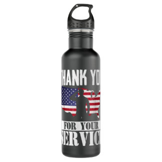 Bouteille D'eau Merci Pour Votre Service Journée Patriotique Des V