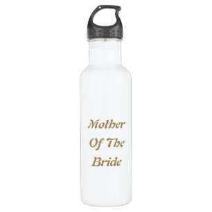 Bouteille D'eau Mère De La Mariée Mère Or Blanc Cadeau Faveur