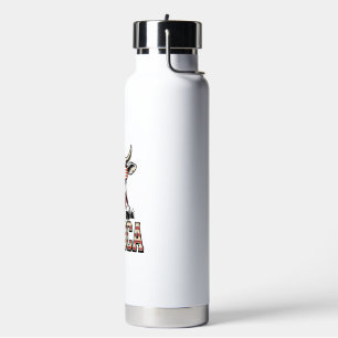 Bouteille D'eau Merica Graphique de gravure vintage vache patrioti