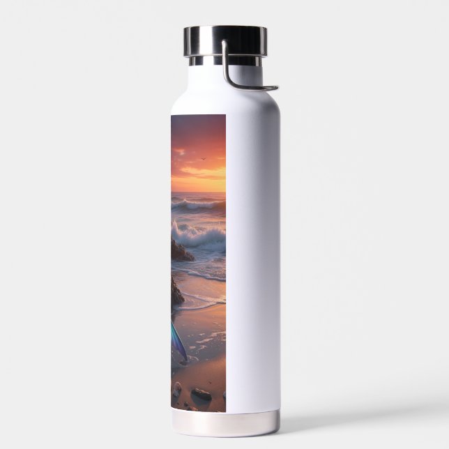 Bouteille D'eau Mermaid by the sea in the sunrise (Gauche)