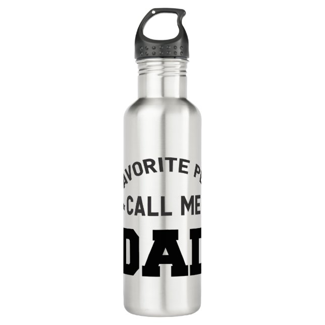 Bouteille D'eau Mes gens préférés m'appellent papa (Devant)