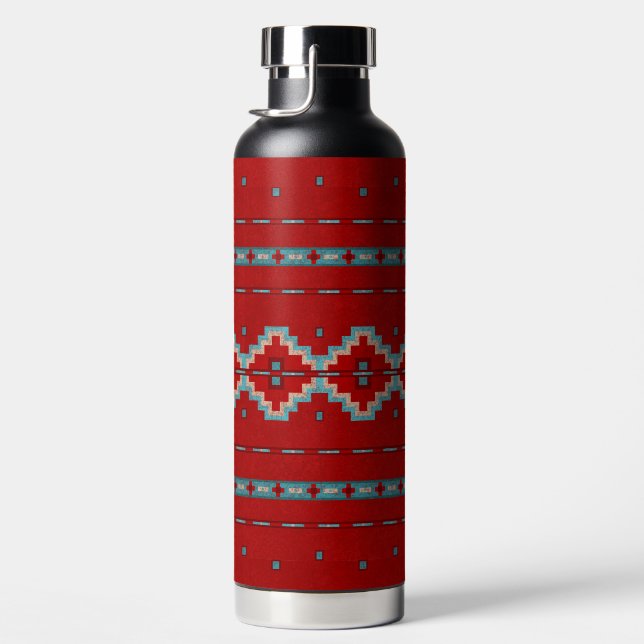 Bouteille D'eau Mésas Sud-Ouest Rouge & Turquoise (Droite)