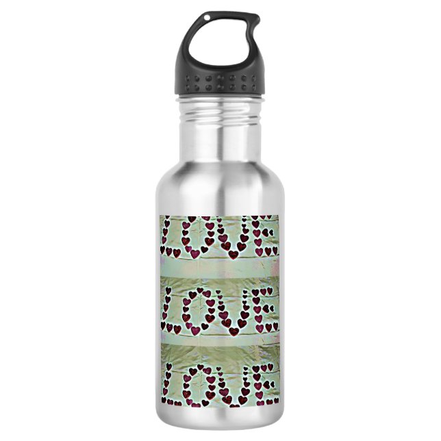 Bouteille D'eau Message d'amour (Devant)