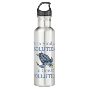 Bouteille D'eau message de l'environnement de pollution d'océan