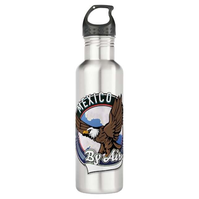 Bouteille D'eau Mexique par avion patch. (Devant)