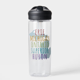 Bouteille D'eau Michigan Great Lakes Mitten State Water Bottle