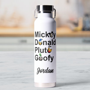 Bouteille D'eau Mickey & Friends   Ajouter Votre Nom